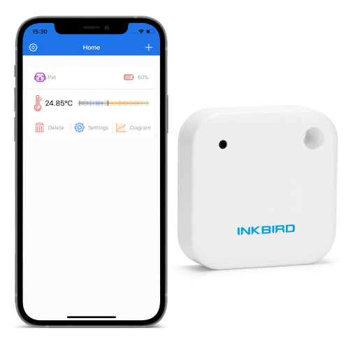 Téléphone connecté au thermomètre frigo