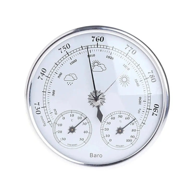 marque generique - Thermomètre Hygromètre Digital Baromètre en Métal  260x260x50mm - Hygromètres, thermomètres - Rue du Commerce
