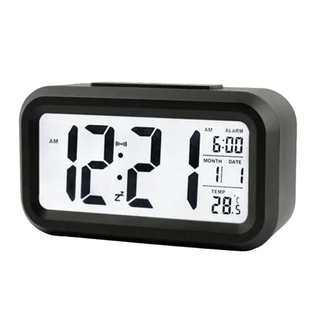 Thermomètre Intérieur Noir Avec Horloge