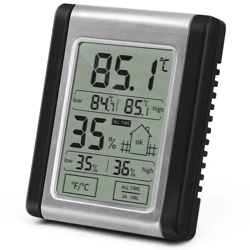 Thermometre Interieur Hygrometre Thermomètre Digital Fiable avec Grand  Ecran Tactile, pour Chambre Maison Bureau noir
