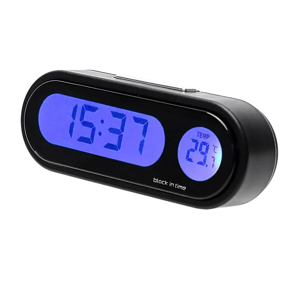 Thermomètre de voiture, horloge, écran LCD multifonction, moniteur