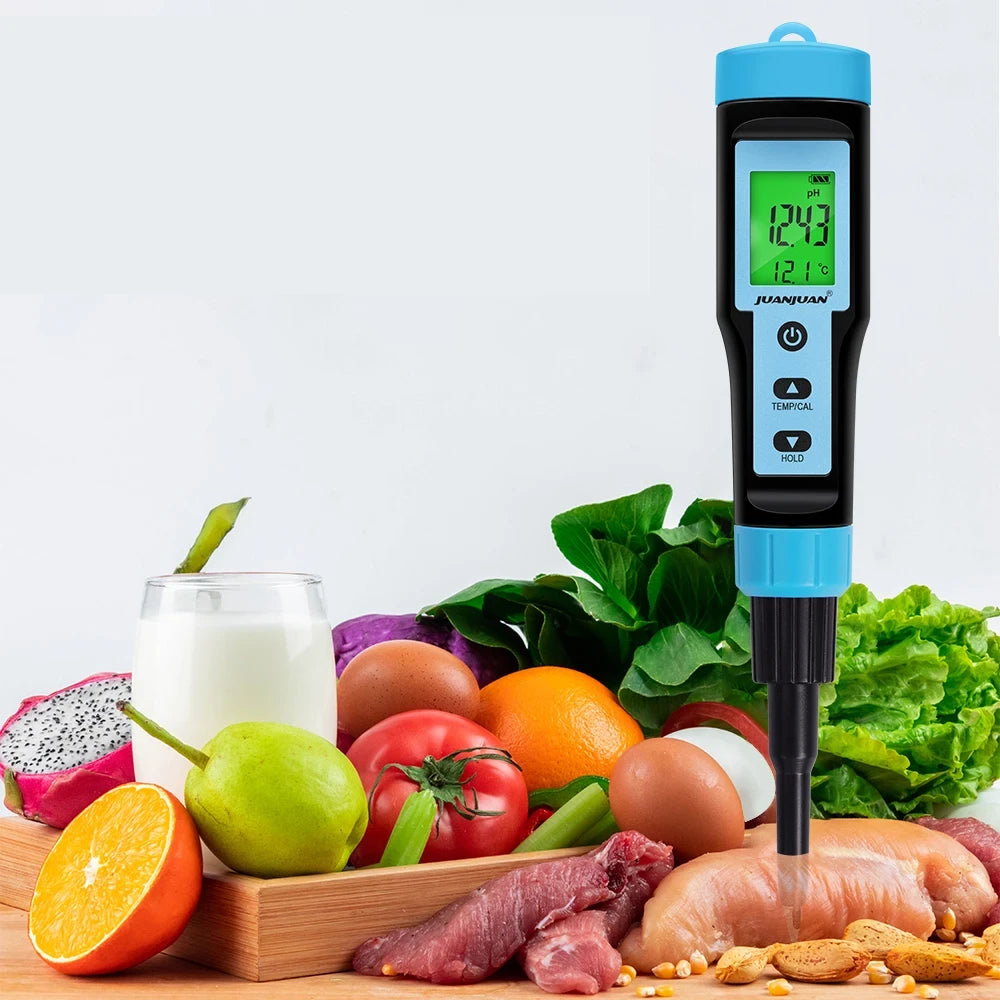 Homcoice PH Mètre Alimentaire Précis – Testeur PH Numérique à Ponction Avec Écran LCD Pour Aliments, Sols Semi-Solides Et Eau