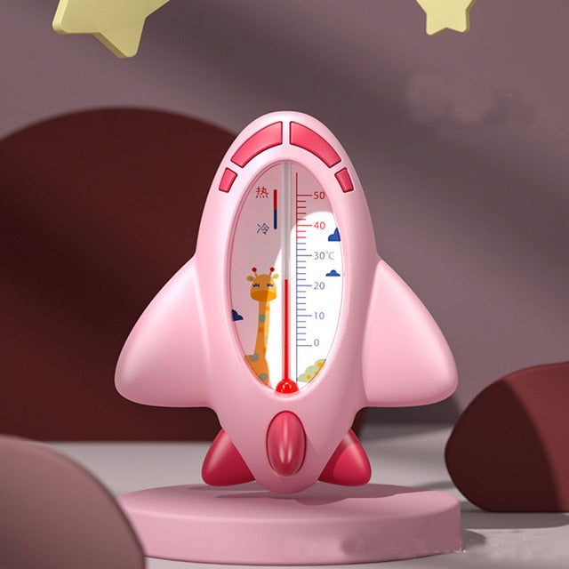 SUOYATE Bebe Thermomètre de bain pour bébé avec indicateur froid et chaud  0-50 ℃ Mignon Avion Thermomètre de salle de bain pour enfants Capteur
