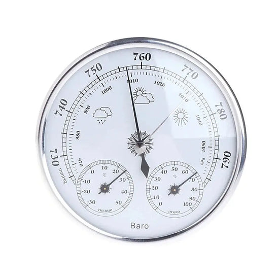Baromètre Thermomètre  Baromètre 3 en 1 avec hygromètre et thermomètre  intégrés - Thermomètre hygromètre pour intérieur, indicateur de jauge  d'humidité de 70 mm, moniteur de température et Pruva : : Jardin