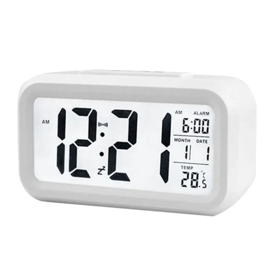 Thermomètre Intérieur Blanc Avec Horloge