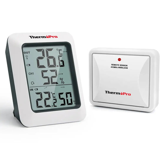 Thermomètre intérieur et extérieur pas cher - Thermo blanc - SCS